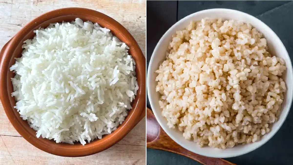 white rice brown rice 16.11