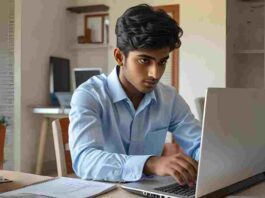 College student applying for admission