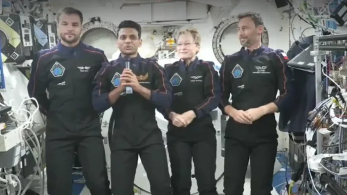 astronaut Shubhanshu Shukla talking