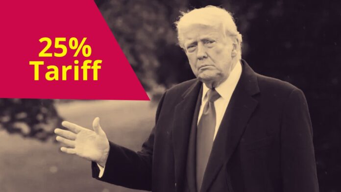 Trump slaps 25% tariff on Indian imports