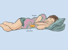 left sleeping