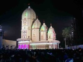 durga puja crowd