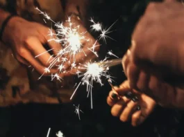green fireworks